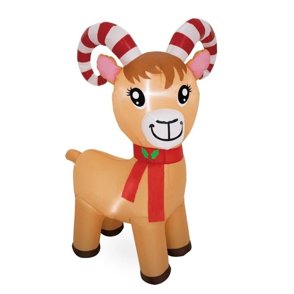 Multicolor Bighorn Sheep Airblown Inflatable Yard Decor Christmas LED Lights New